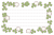 クローバーのメッセージカード　はがきサイズ罫線入り横向き