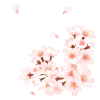 水彩の桜 ワンポイントフレーム
