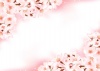 水彩の桜 斜め上下フレーム②