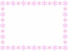 【花のフレーム】３　ピンク色　白背景jpeg