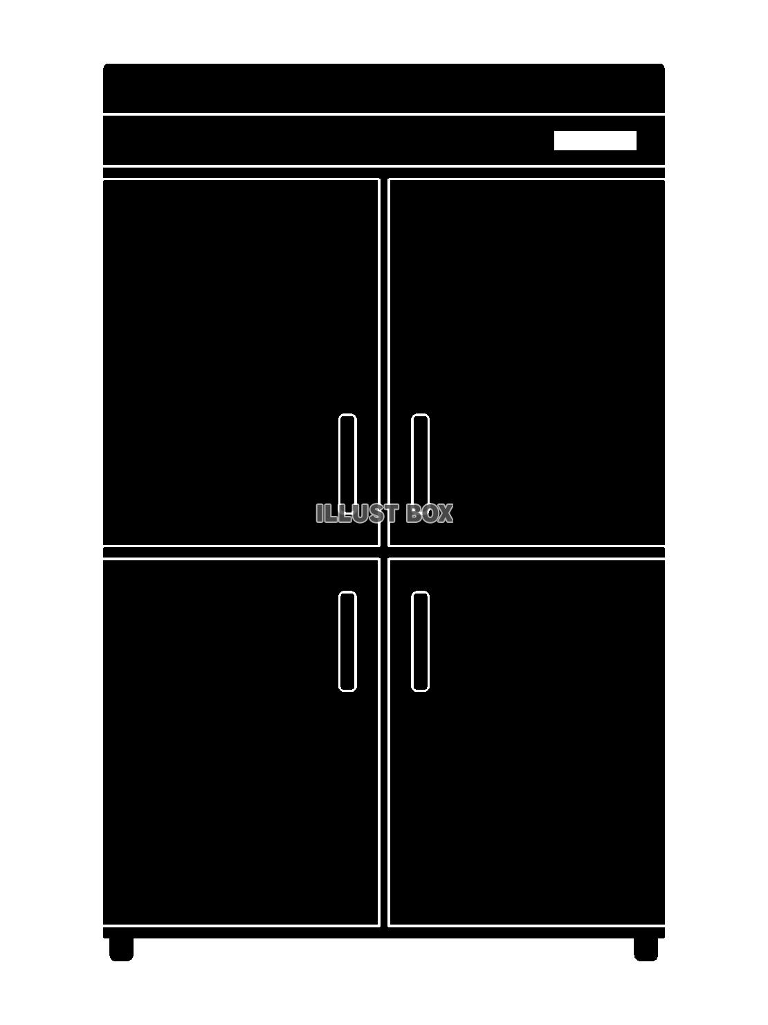 業務用冷蔵庫のシルエット