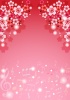 桜と音符のピンク背景タテ