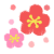 クレヨンタッチの梅　透過png