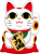 金運や幸運を呼ぶ招き猫キャラクター　左手