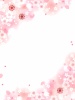 桜の花のフレーム・縦型