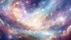 ファンタジーで幻想的な宇宙空間と夢の様な絵本世界観背景[AI生成画像］