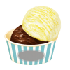 アイスクリーム チョコとバニラ ダブル 紙カップ