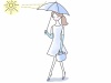 【日傘をさして歩いている女性】２　白背景jpeg