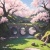 桜の風景イラスト