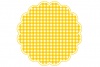 ギンガムチェックのほわほわ円フレーム/黄色