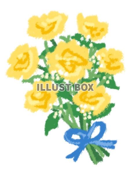 父の日の黄色いバラの花束