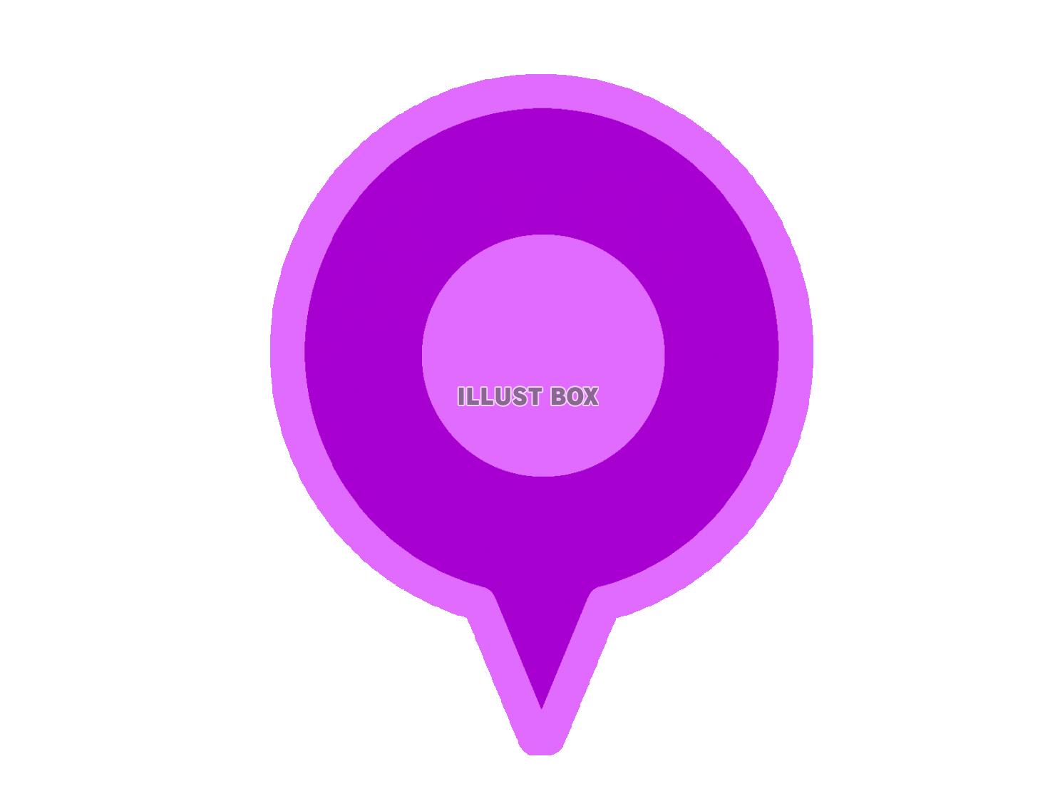 紫色モチーフの現在位置のシルエットアイコン