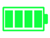 緑色モチーフのバッテリーのシルエット