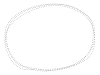 黒の手描きの重なり合う楕円フレーム　307