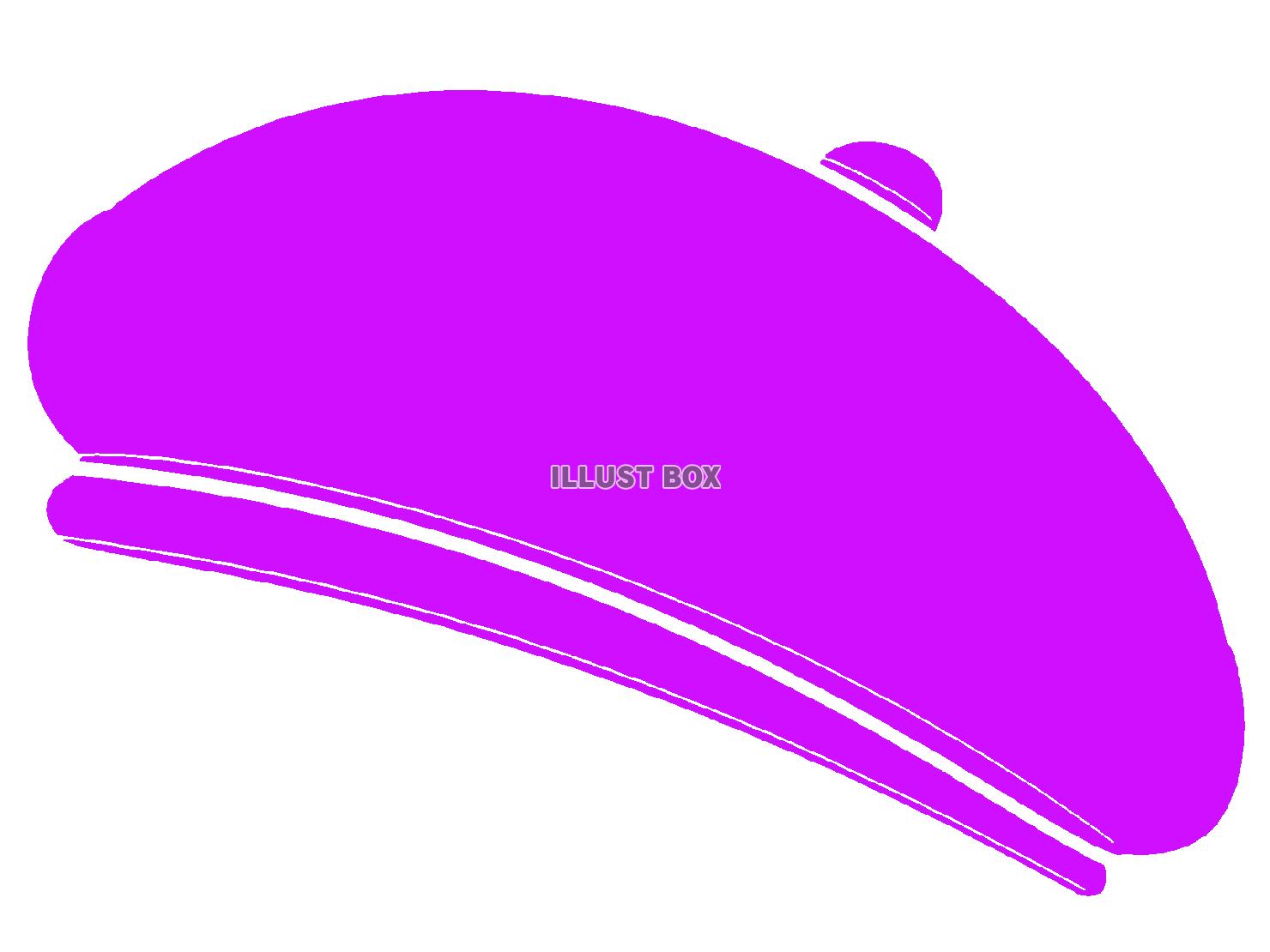 紫色モチーフのベレー帽