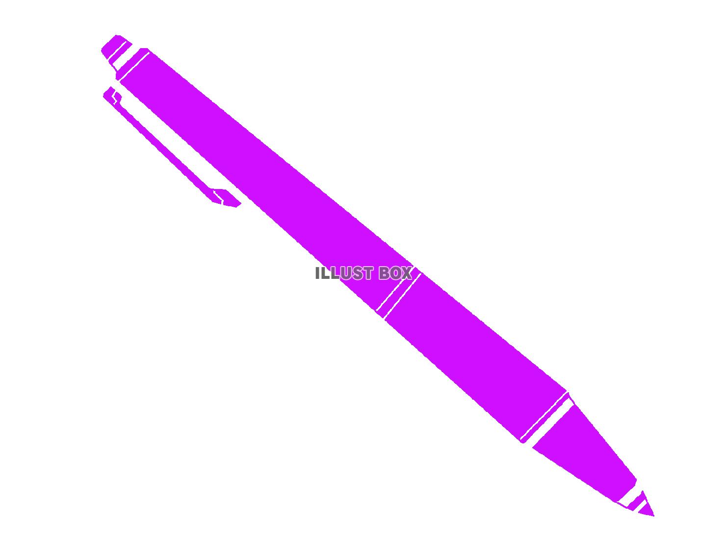 紫色のボールペンのシルエット