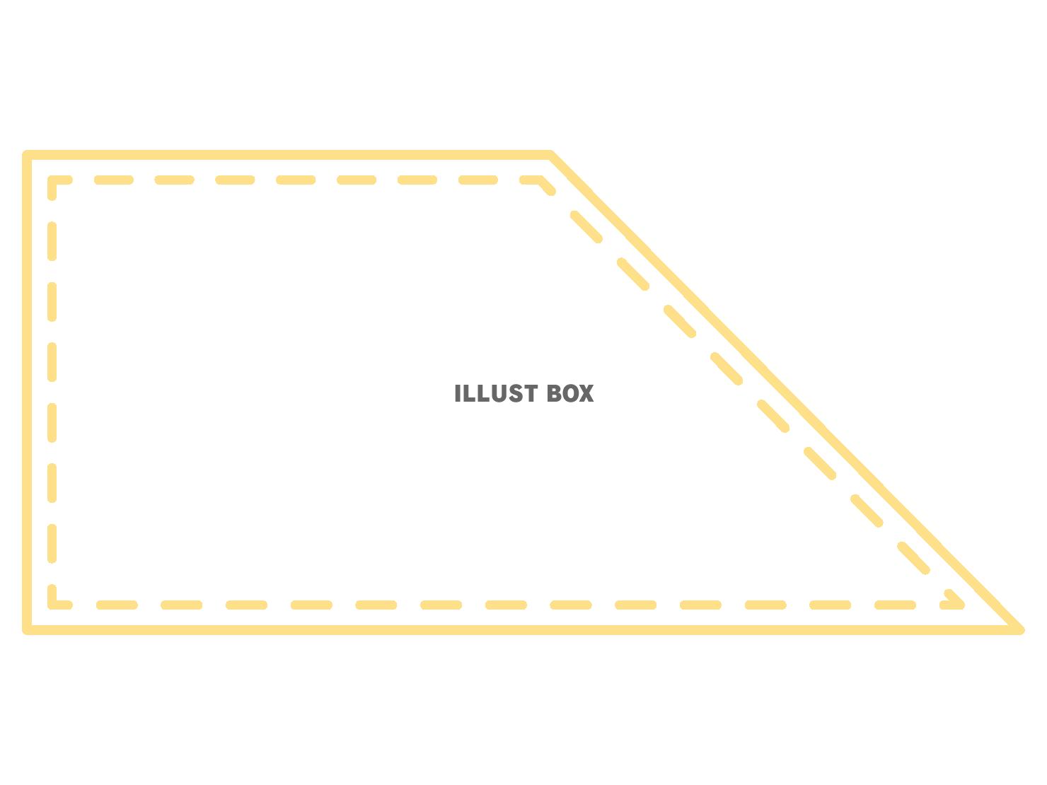 黄色のシンプルな台形フレーム　403