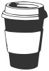 シンプルなテイクアウトコーヒーカップ