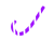 紫色の棒キャンディーのシルエット