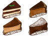 手描きチョコケーキセット