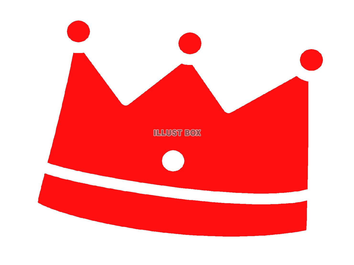 赤色の王冠のシルエット