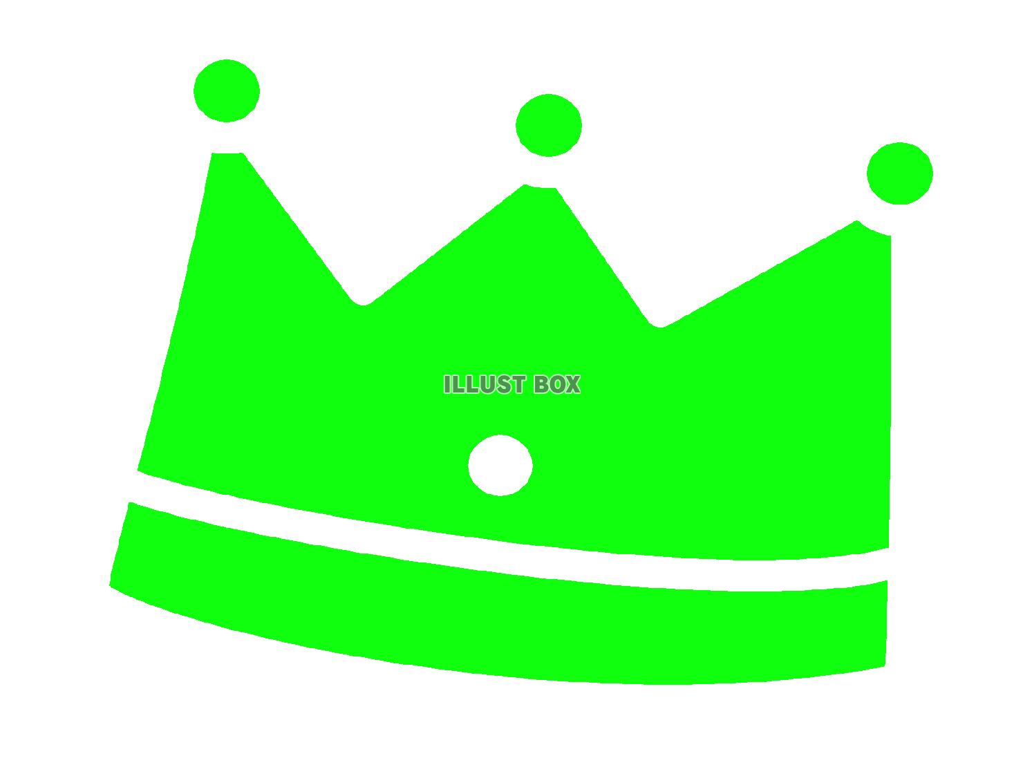 緑色の王冠のシルエット