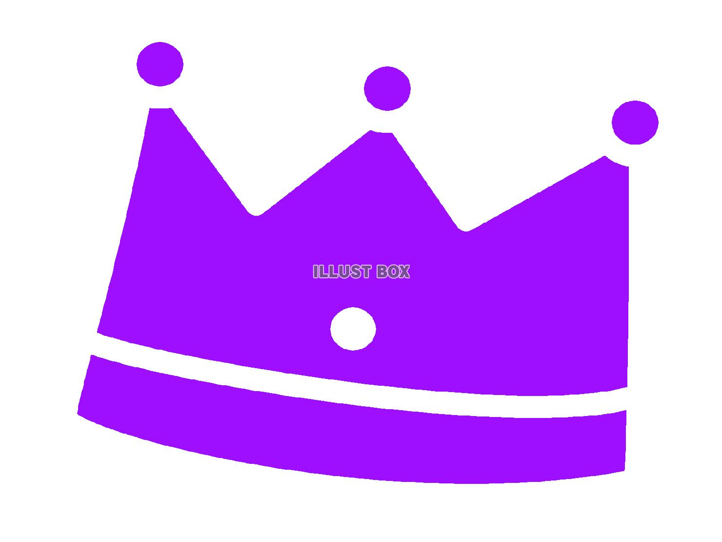 紫色の王冠のシルエット