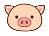豚の顔イラスト