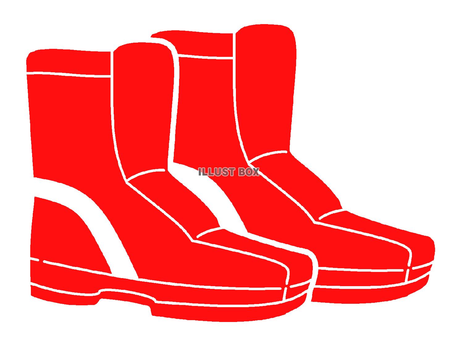 赤色のゲームの靴装備のシルエット