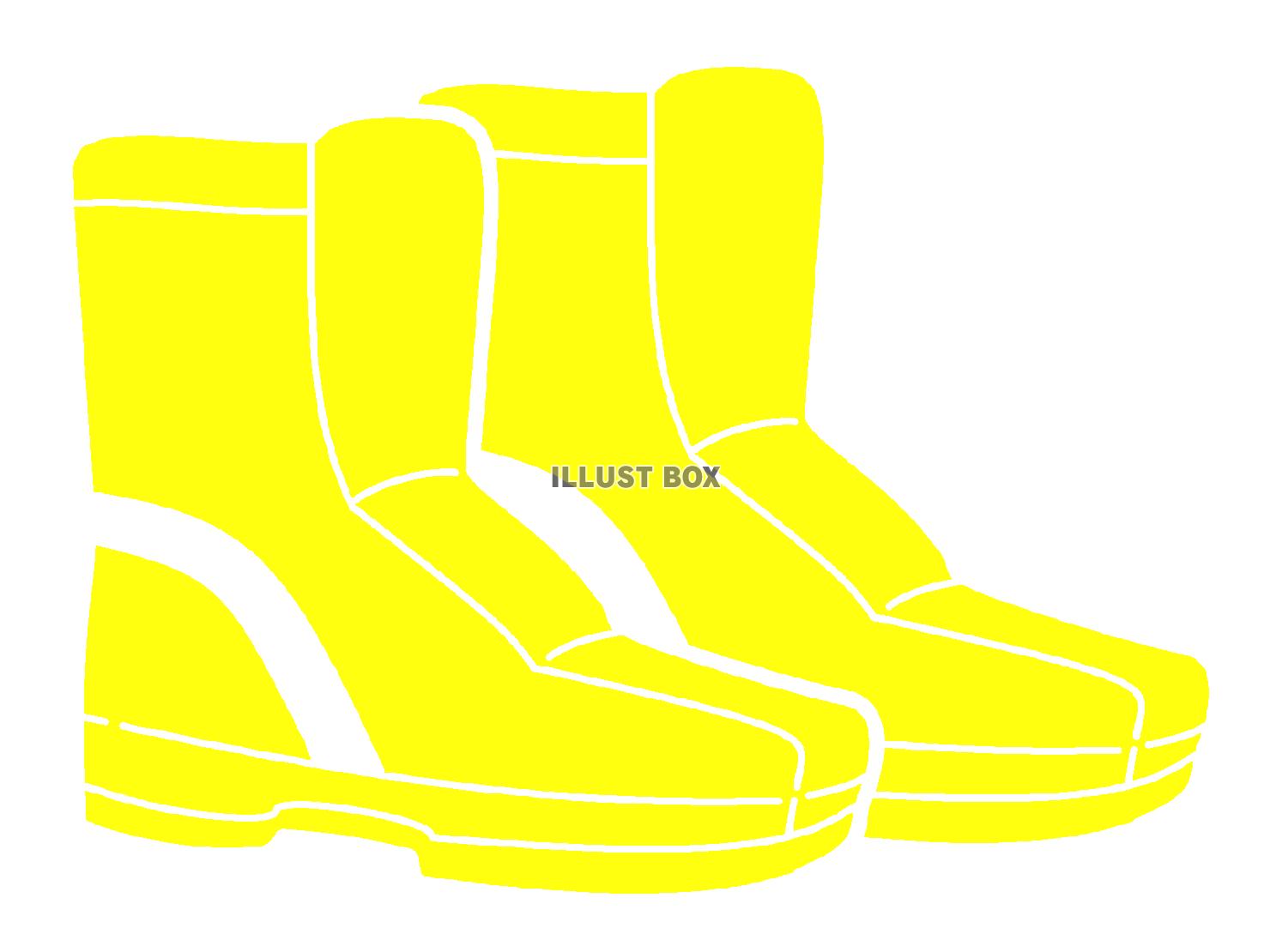 黄色のゲームの靴装備のシルエット