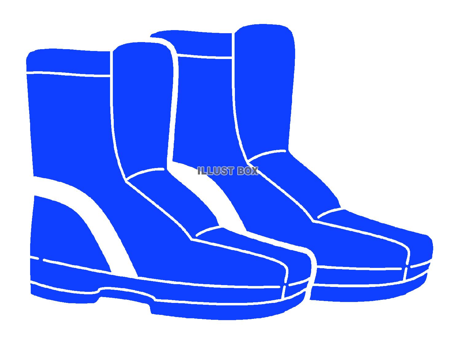 青色のゲームの靴装備のシルエット