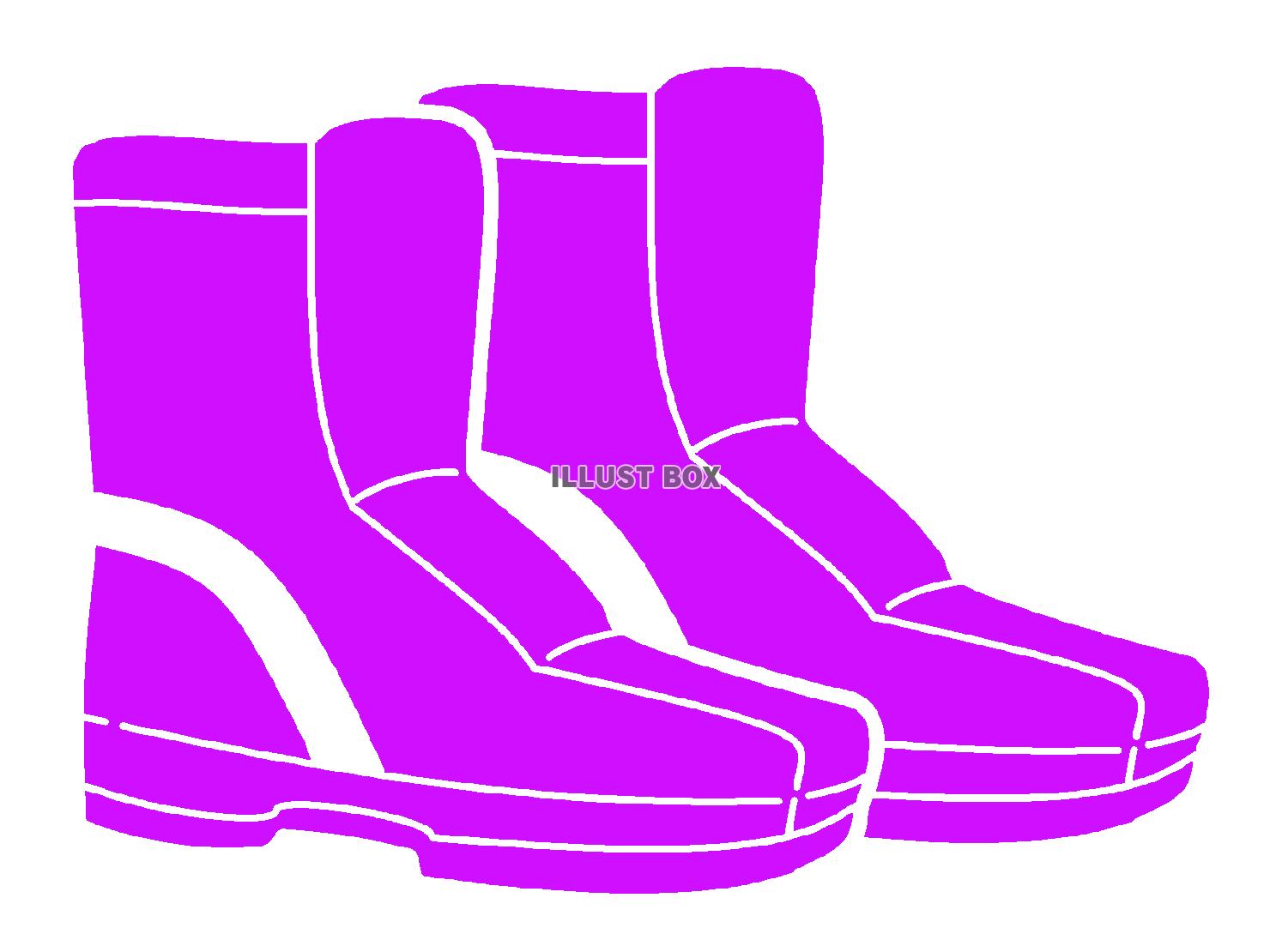 紫色のゲームの靴装備のシルエット