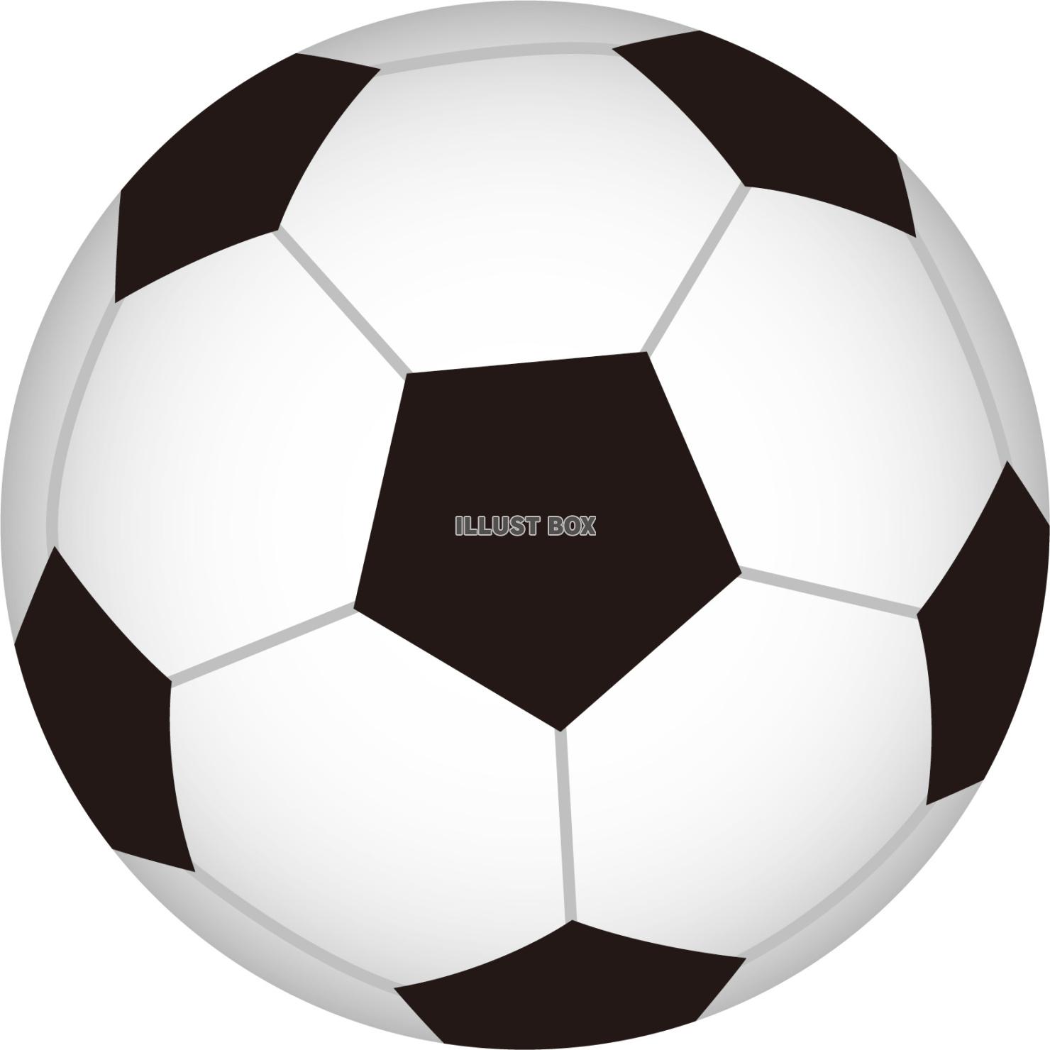サッカーボール 1個（立体）イラスト