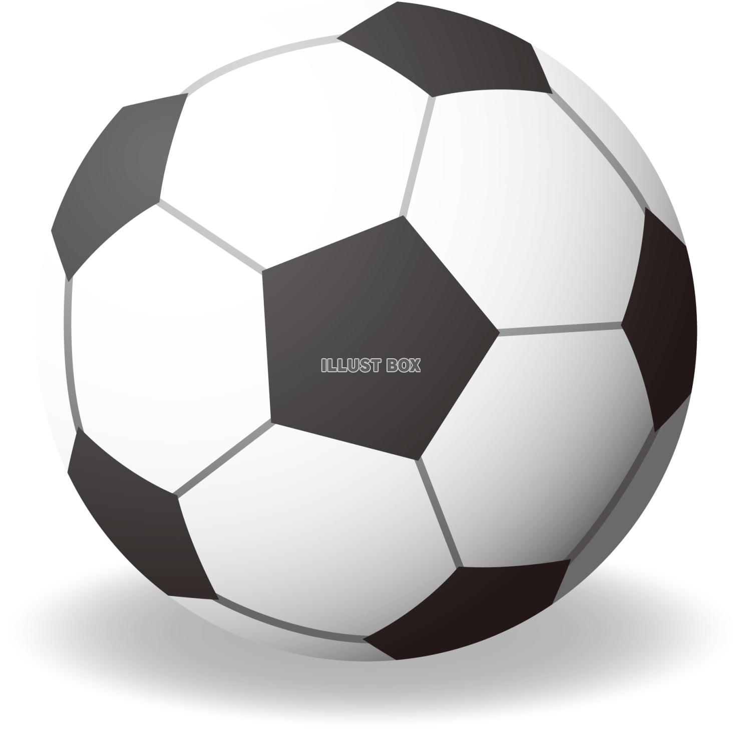 サッカーボールの3Dイラスト
