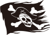 破れた海賊旗（透過PNG）EPSはCS2版