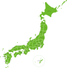 日本地図　ローマ字の都道府県の名称入り