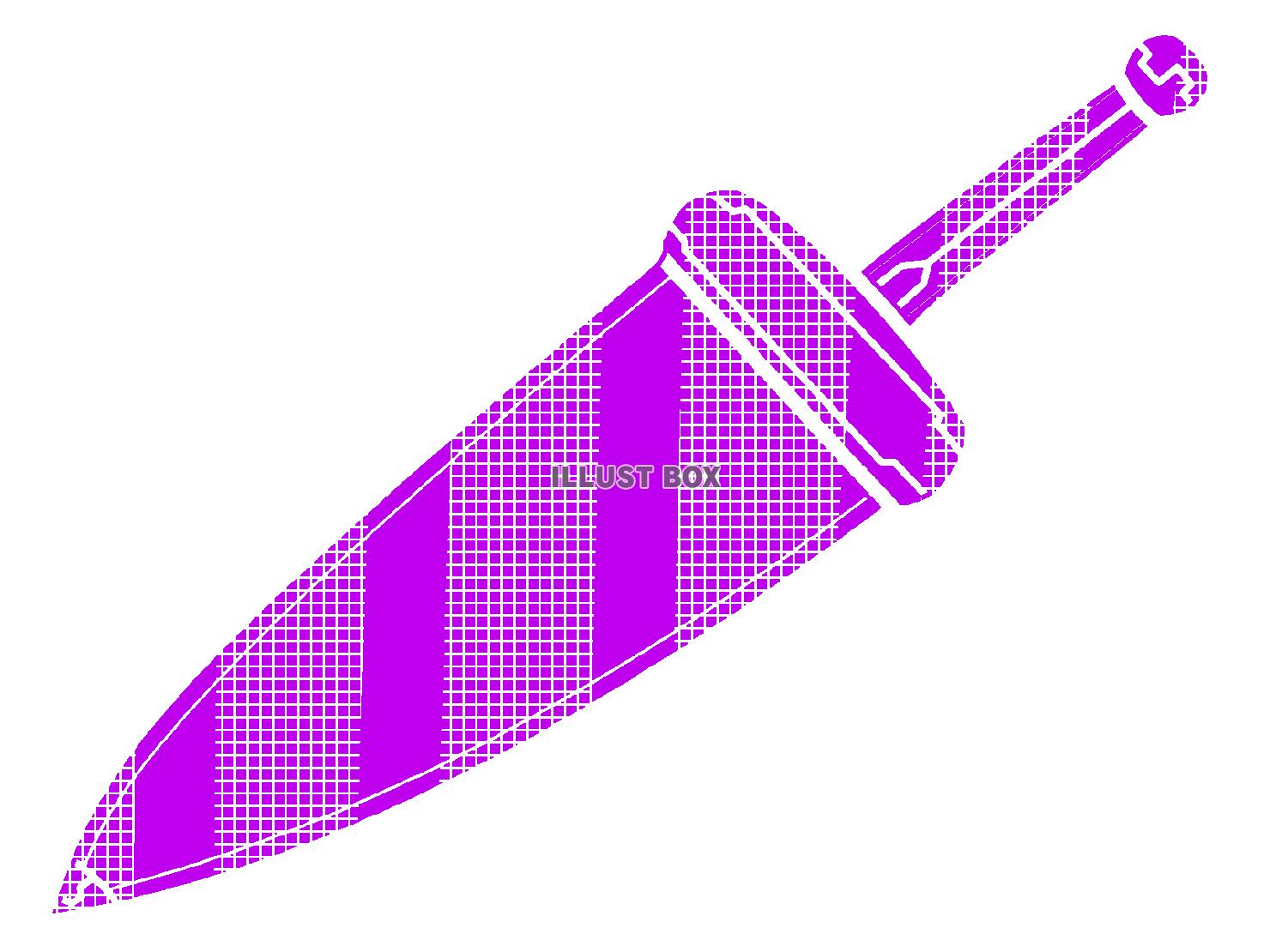 紫色のダガーのシルエット