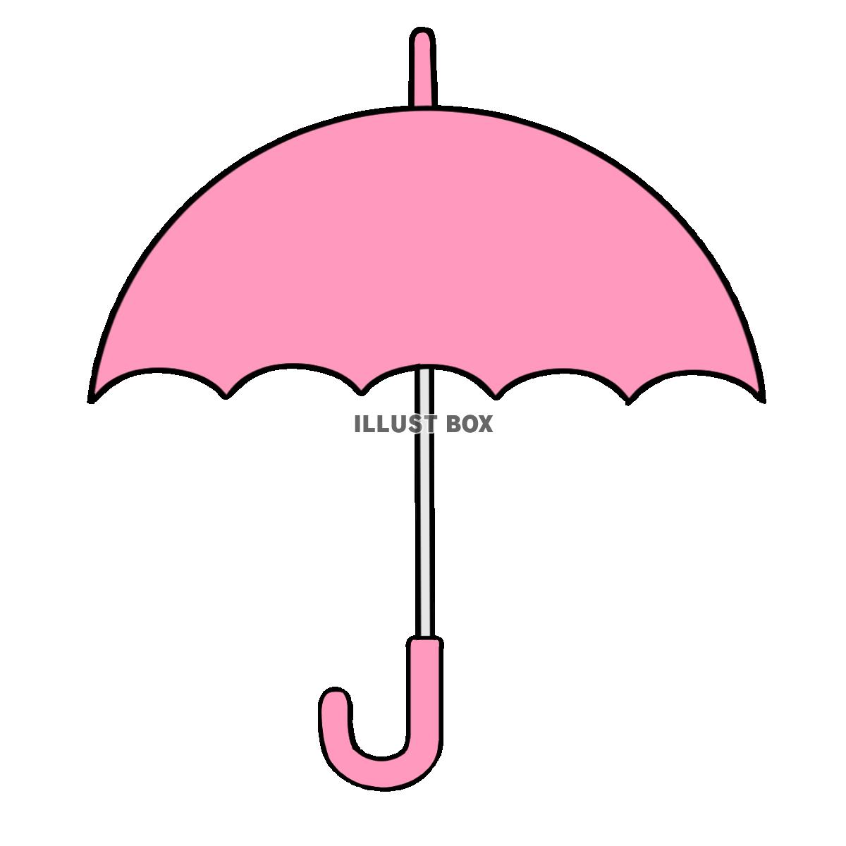 ピンク色の開いた傘