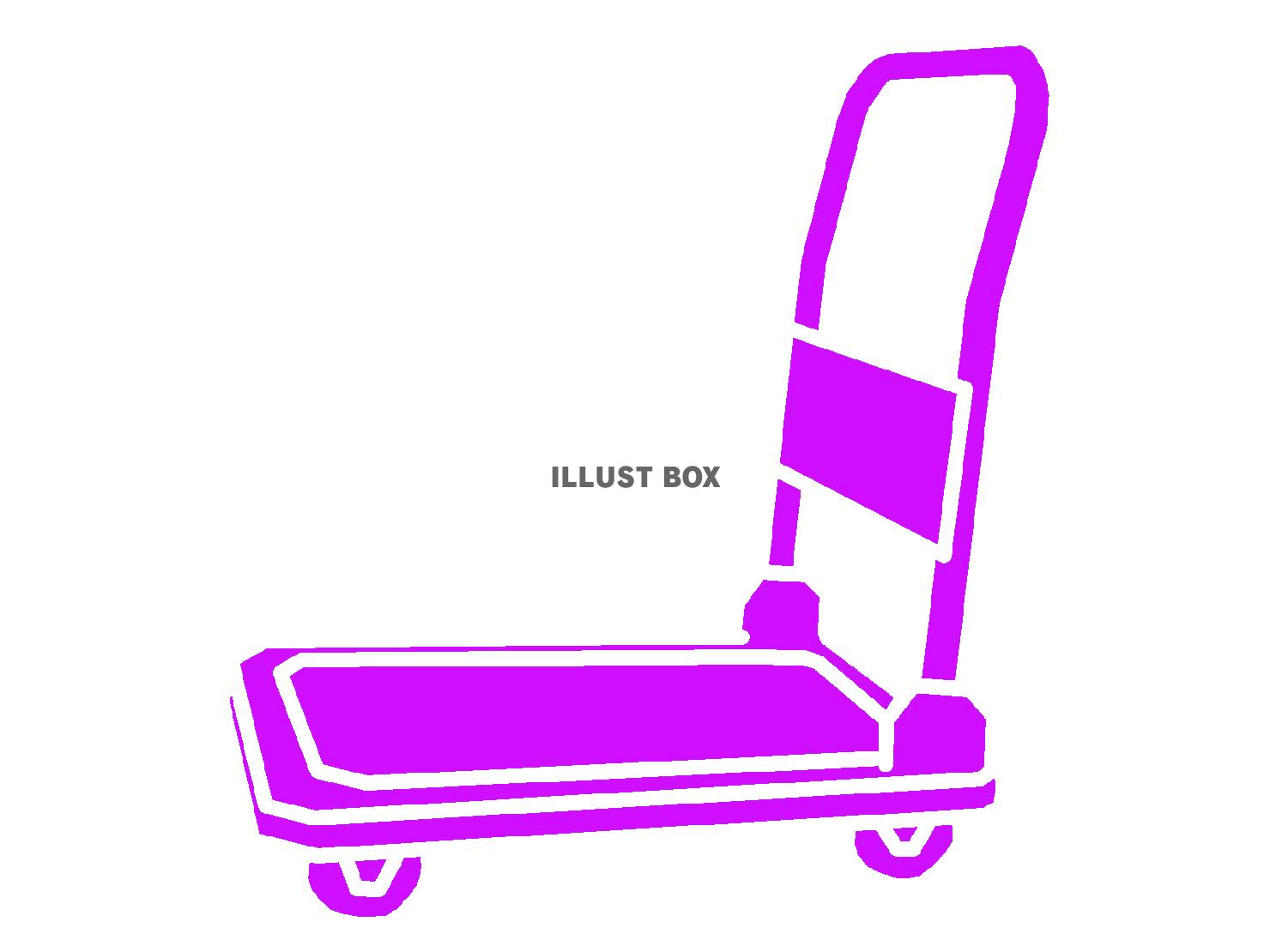 紫色の台車のシルエット