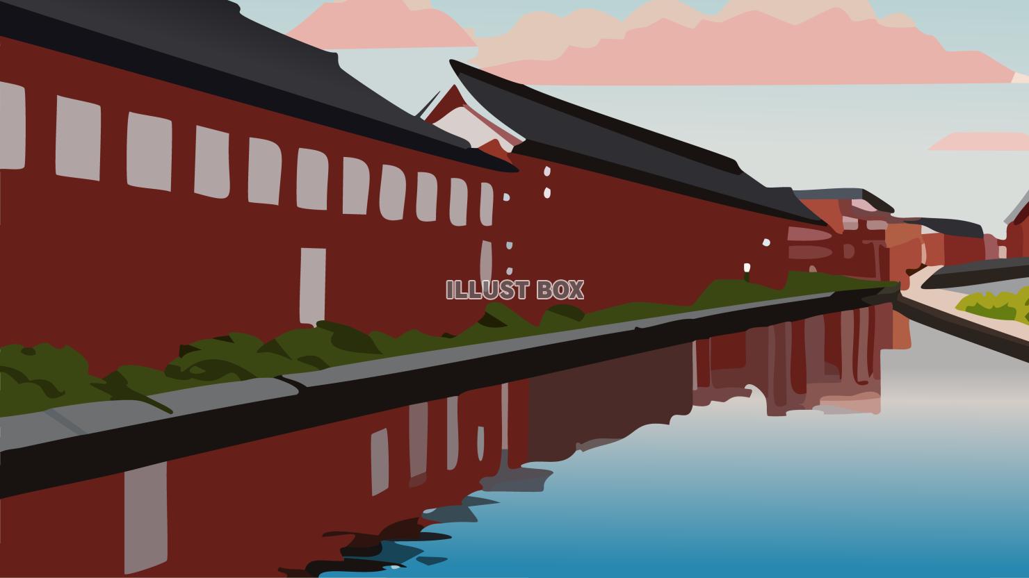 小樽運河の風景背景