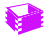 紫色の桝のシルエット