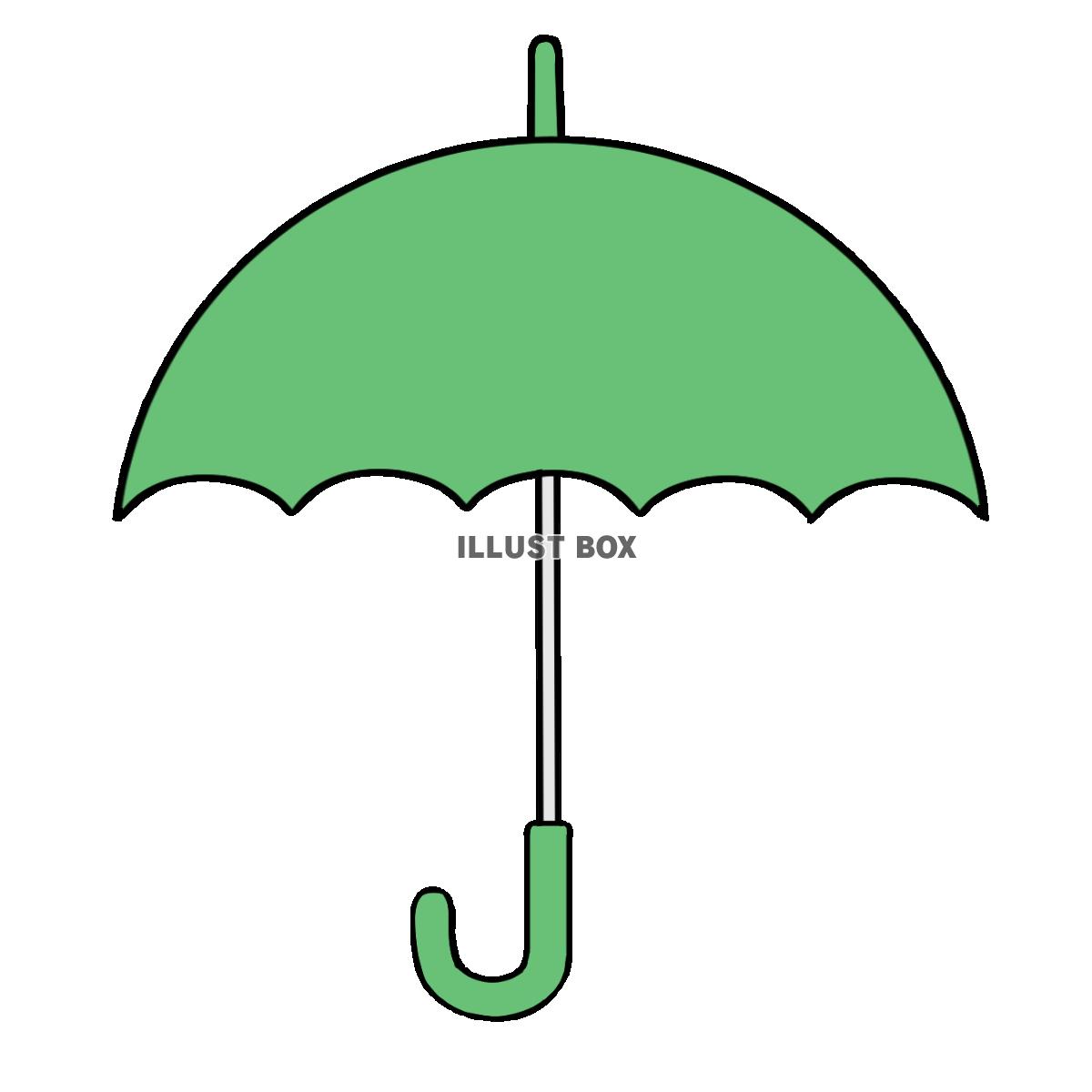 緑色の開いた傘