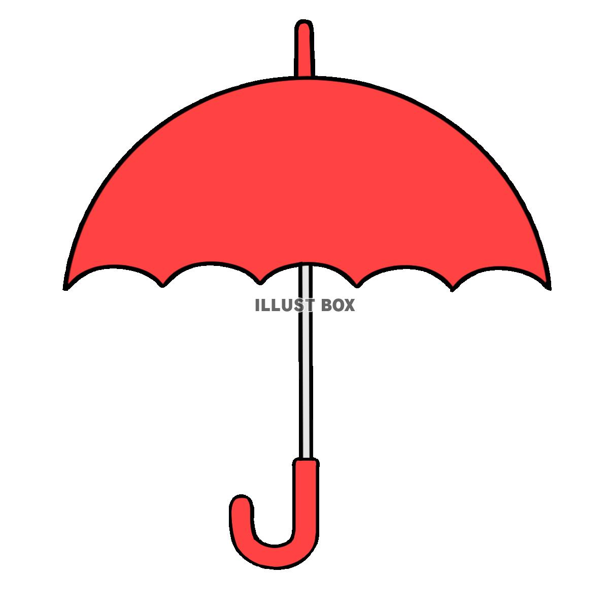 赤色の開いた傘