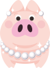 ことわざのイラスト化　豚に真珠