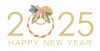年賀状素材　2025年のロゴ