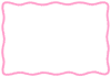 【パステル画　波線フレーム】１　ピンク色（中白）透過png