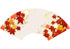 文様紅葉と青海波雲の秋扇フレーム
