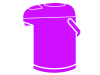 紫色の電気ポットのシルエット