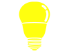 黄色の電球のシルエット