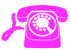 紫色の昔の電話機のシルエット